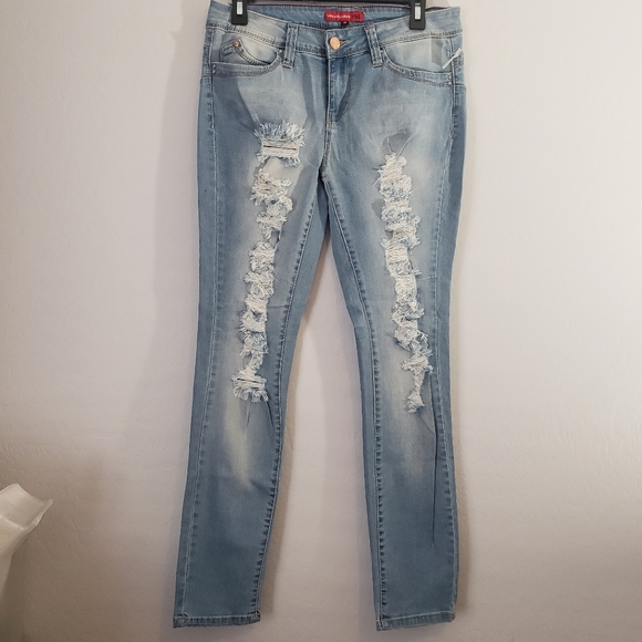 Ymi Skinny Ripped Distressed Jeans Size 